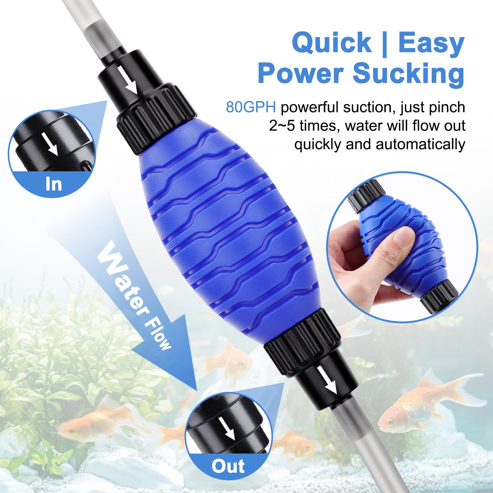 fishkeeper siphon ball priming action demonstrates strong suction