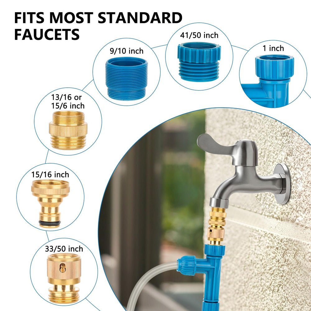 fishkeeper six adapters faucet collection fits a wide range of faucet types for universal compatibility.