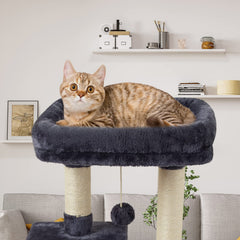 FISH&NAP Cat Tree platform-spacious provides elevated vantage points for curious cats.