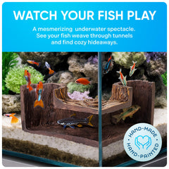 Fishnosh Aquarium Cave interior tunnels offering engaging passages for fish.
