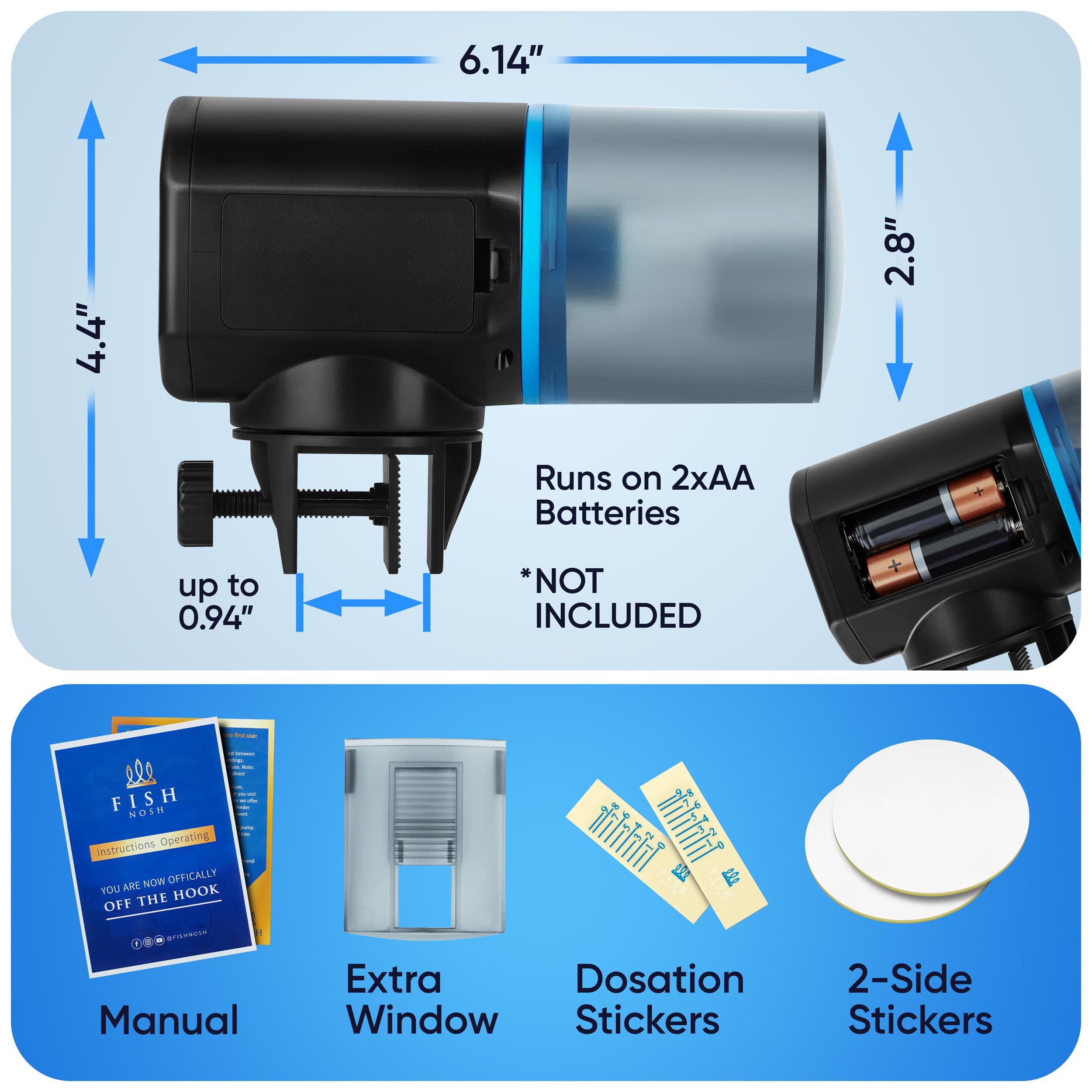 FISHNOSH pond and large tank compatibility for versatile environments