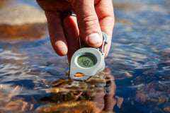 fishpond Riverkeeper thermometer screen, large UV-filtered display for quick water temperature checks