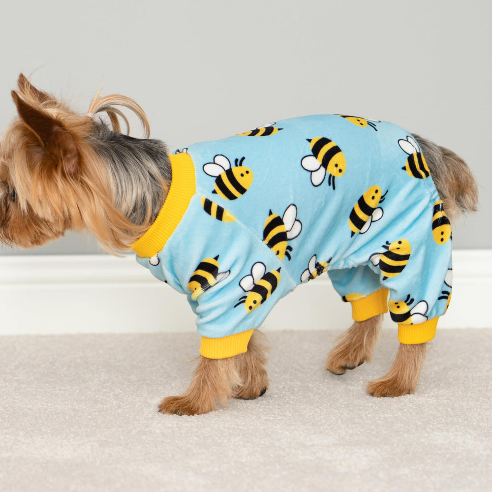 Fitwarm Bee-print yellow-cuffs closeup highlights playful design and comfortable ribbing.
