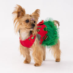 Fitwarm Christmas Tree Dress green tulle skirt detail for holiday volume