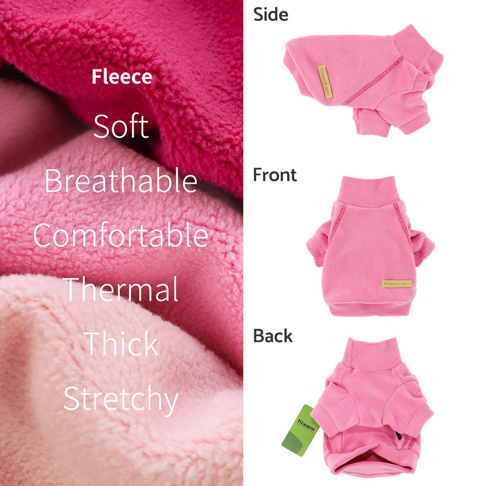Fitwarm Classic Fleece Dog Sweater fabric closeup shows cozy 94% polyester blend