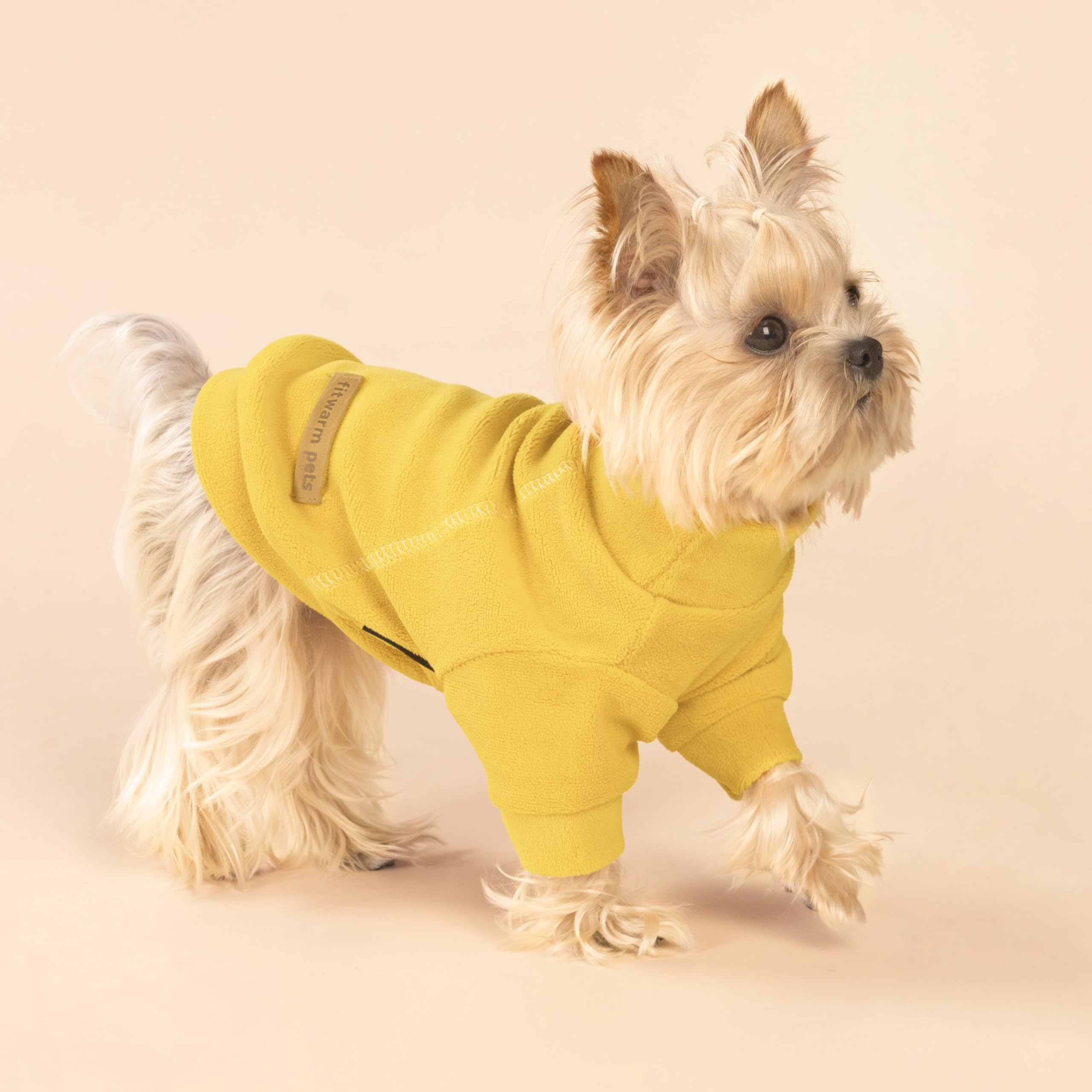 Fitwarm size medium fit chart highlights chest-based sizing guidance for small breeds