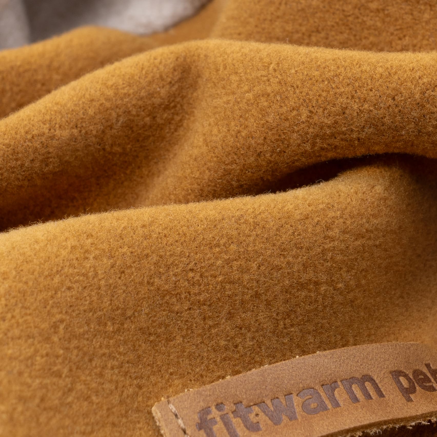 Fitwarm Color Block Dog Hoodie beige-brown color detail highlights versatile styling.