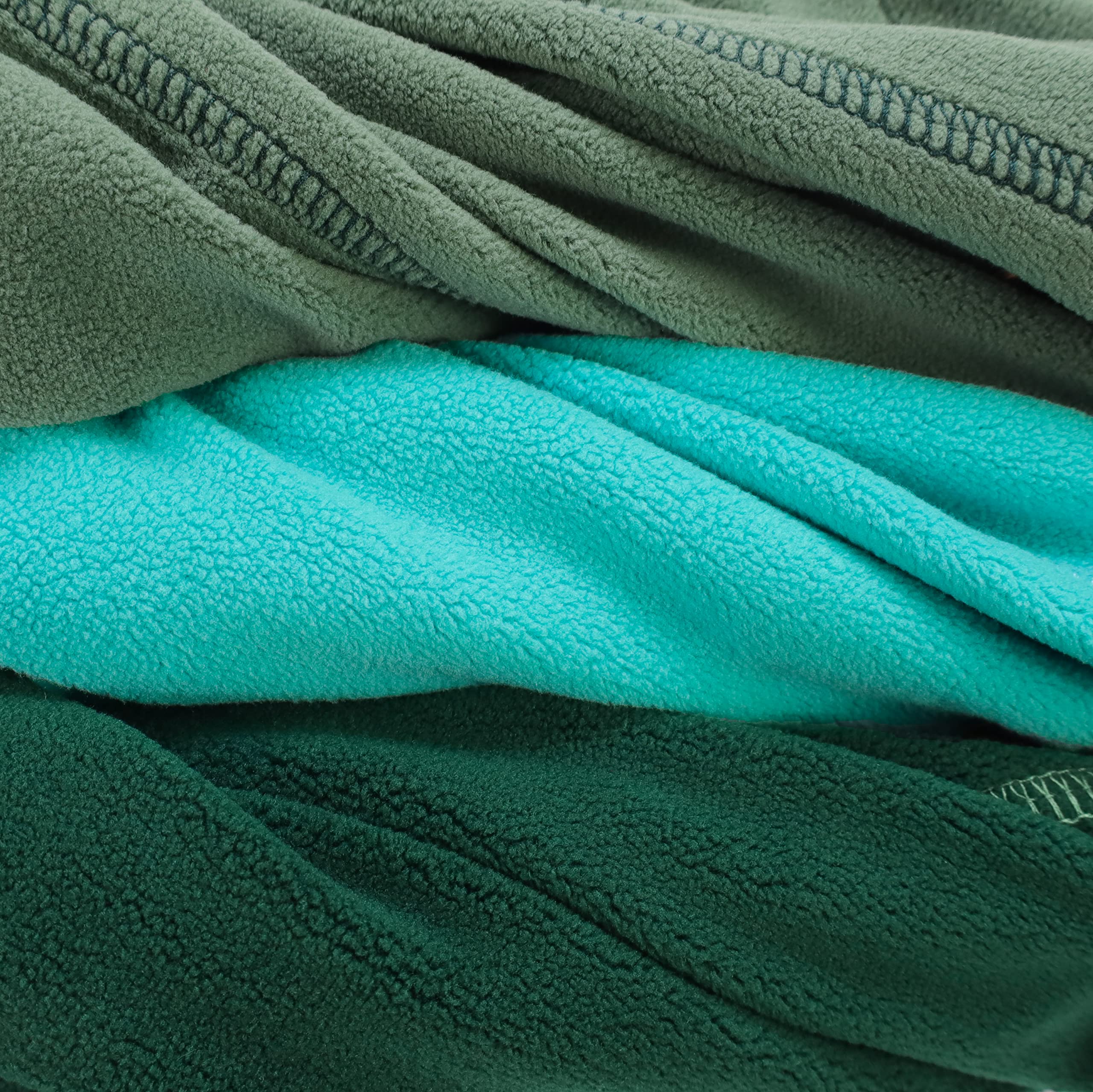 Fitwarm dark-green fleece sweater offers flexible movement for playtime.