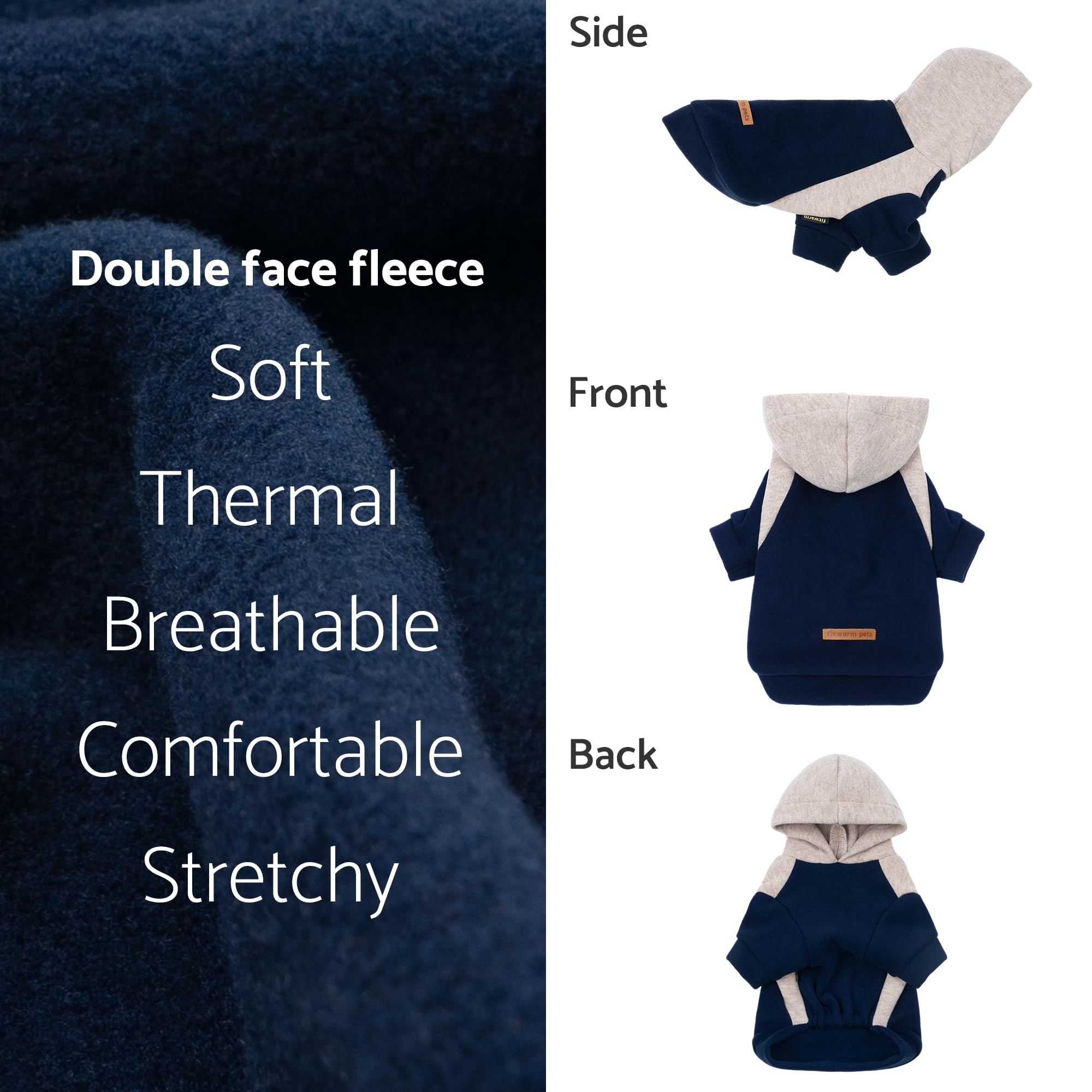 Fitwarm fleece interior keeps warmth while remaining breathable.