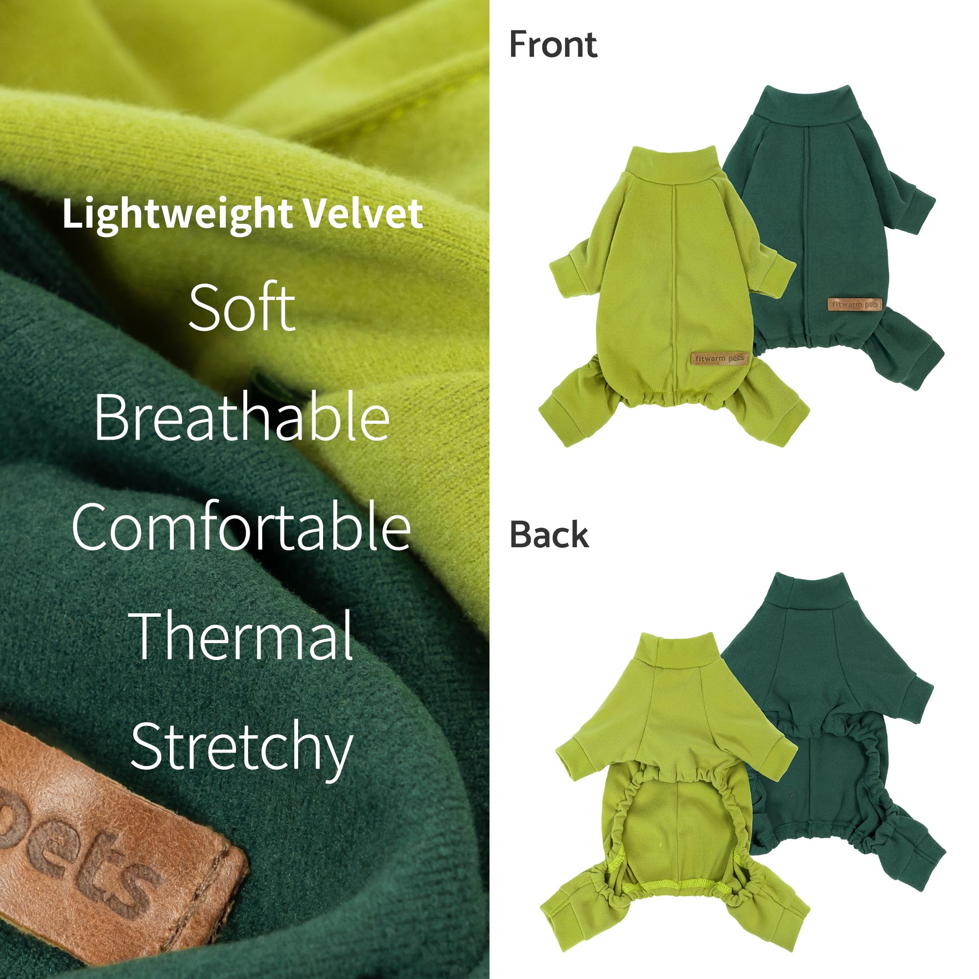 Fitwarm dog pajamas round-neck stitch detail for comfortable all-day wear