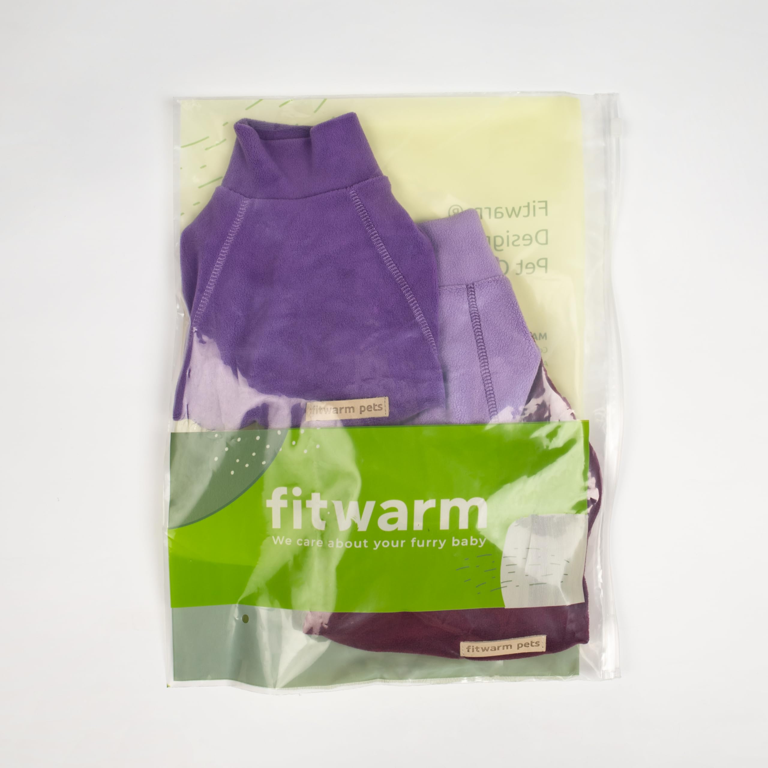 Fitwarm dog sweater easy-on-off action shot emphasizes practical potty breaks