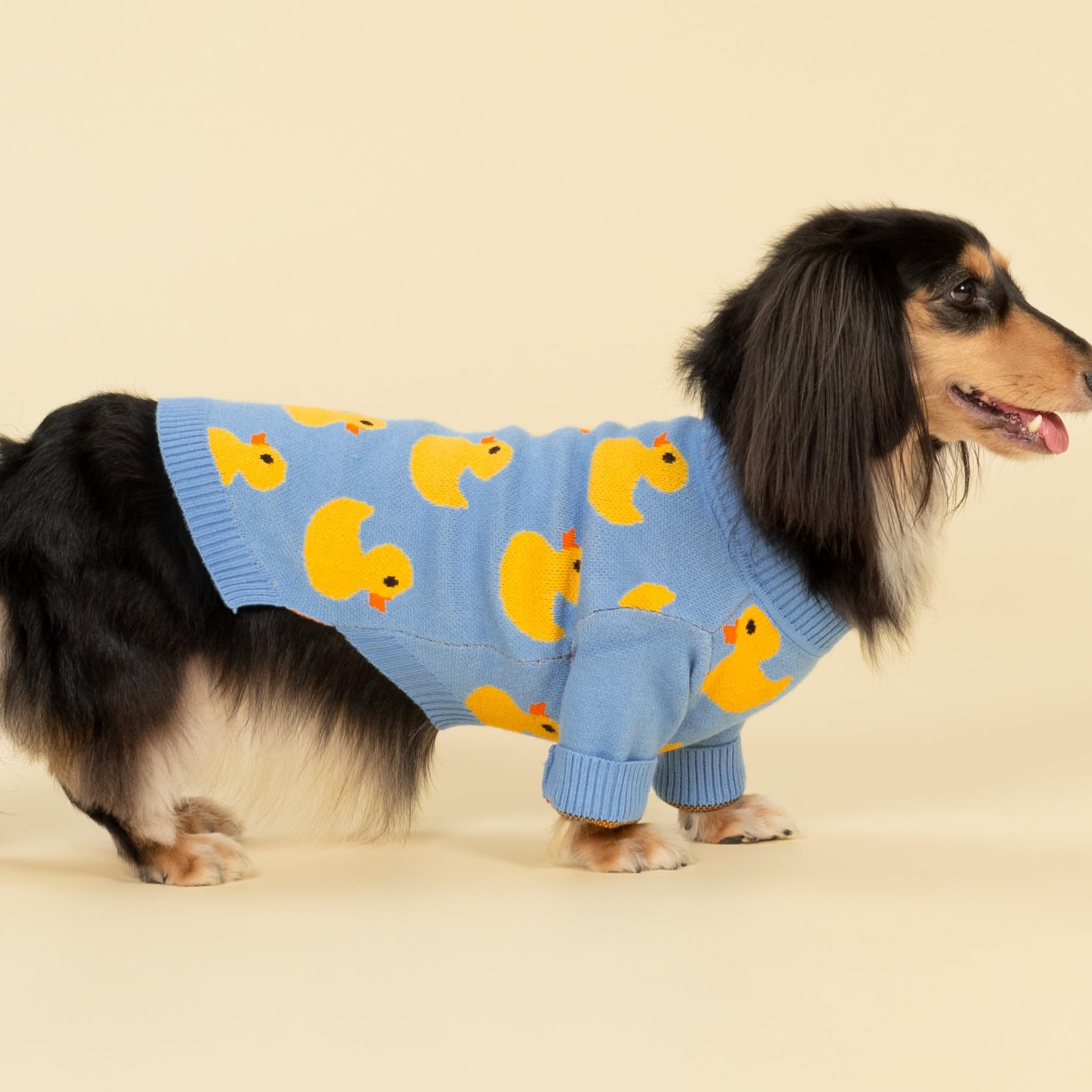 Fitwarm duck sweater easy on/off design for potty breaks