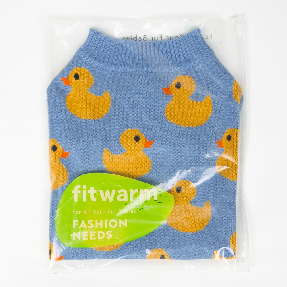 Fitwarm duck sweater suits small breeds like Maltese and Pomeranian