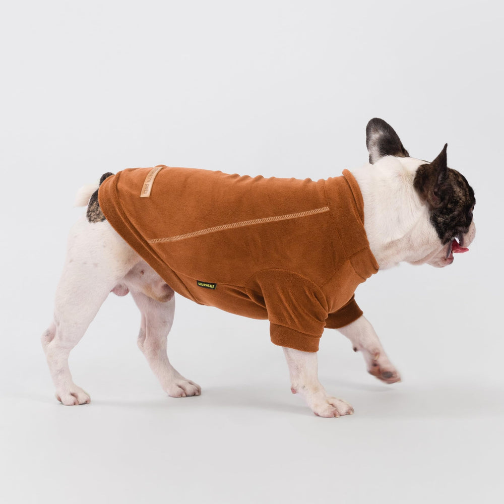 Fitwarm fleece closeup shows soft-touch fabric and stretch for flexible movement