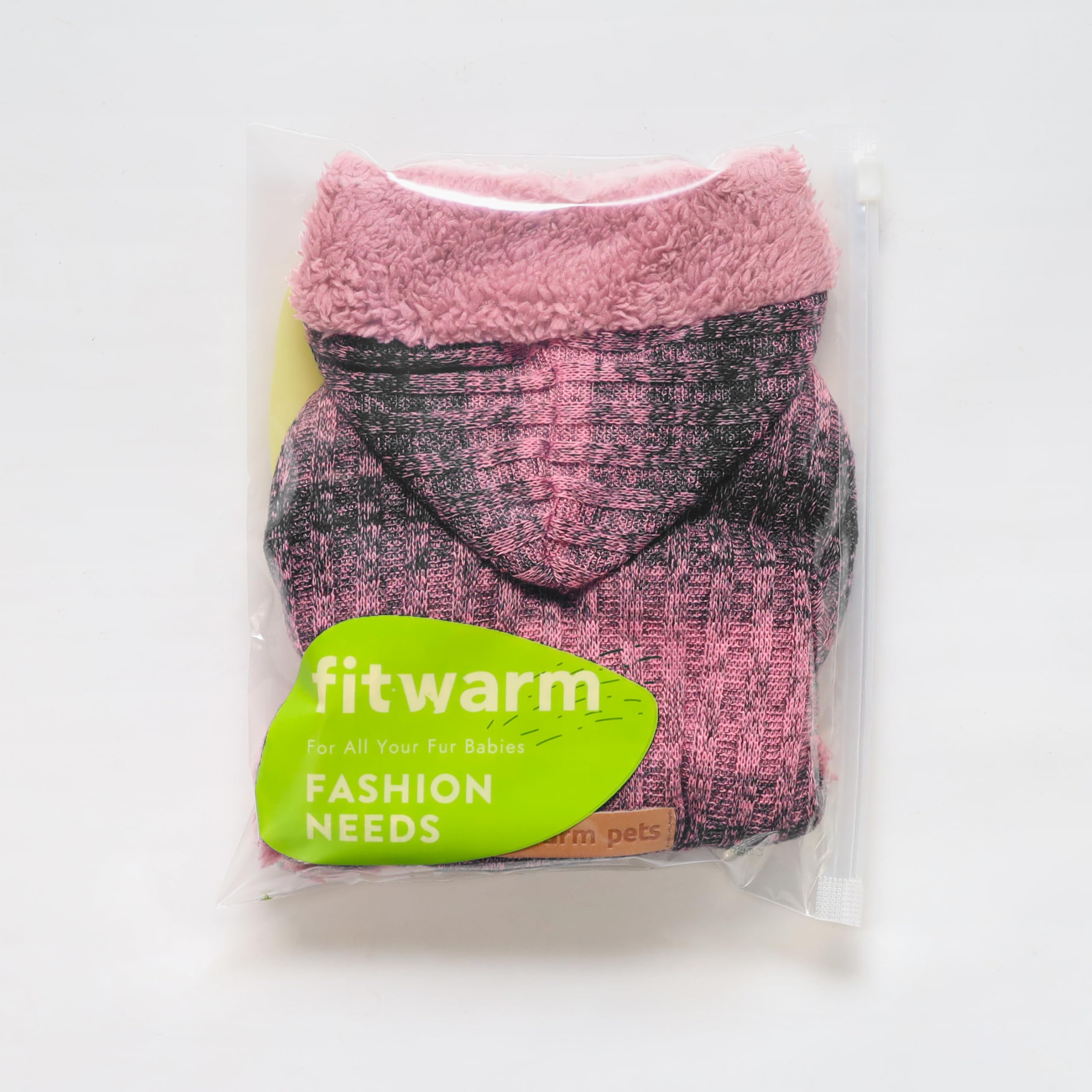 Fitwarm Fuzzy Dog Sweater size small fit for tiny breeds.