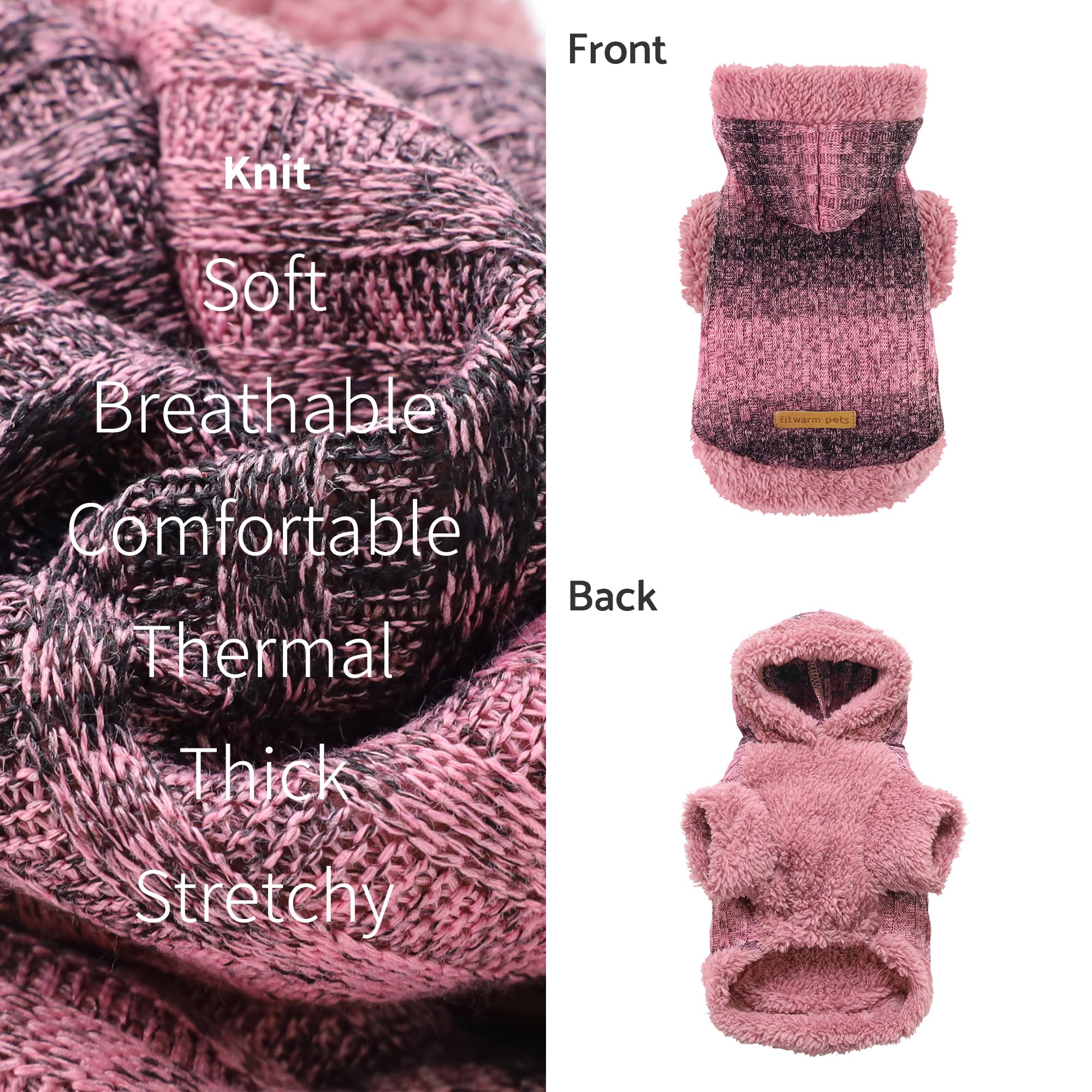 Fitwarm Fuzzy Dog Sweater worn on a walk illustrating warmth and mobility for small dogs.