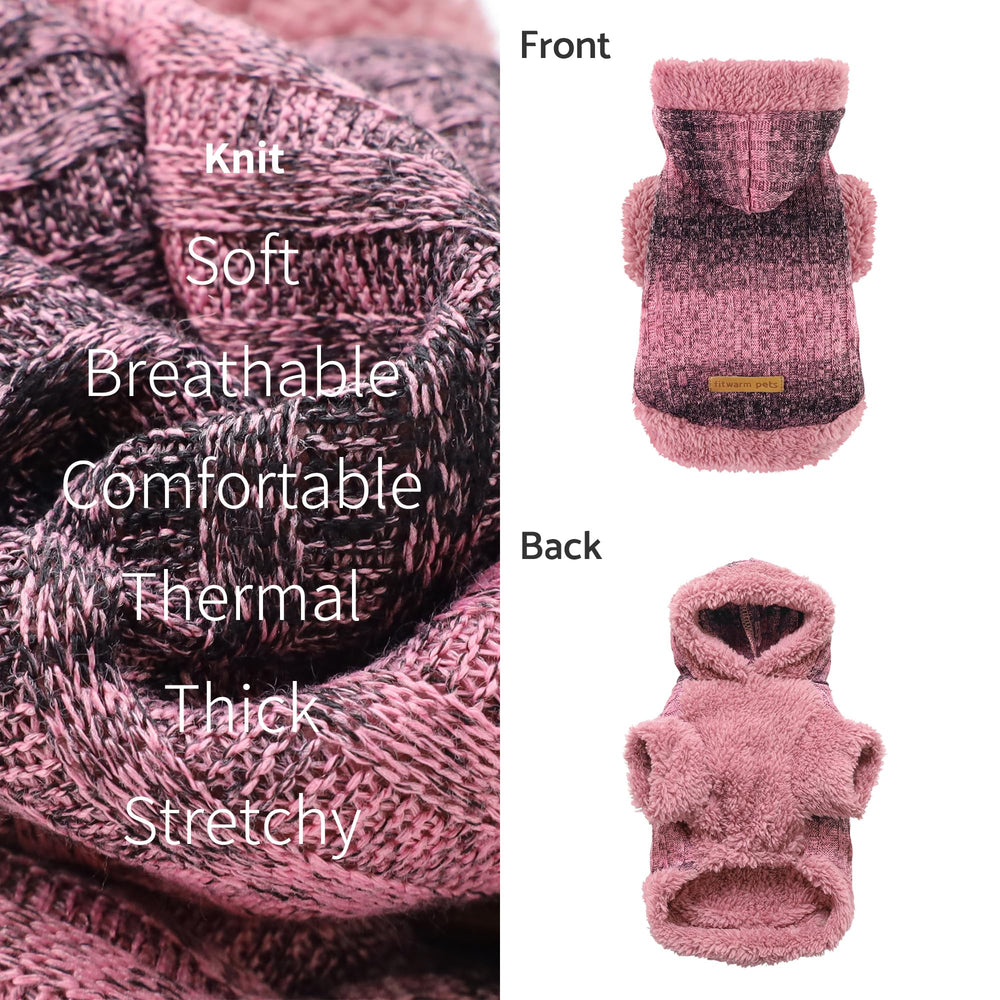 Fitwarm Fuzzy Dog Sweater worn on a walk illustrating warmth and mobility for small dogs.