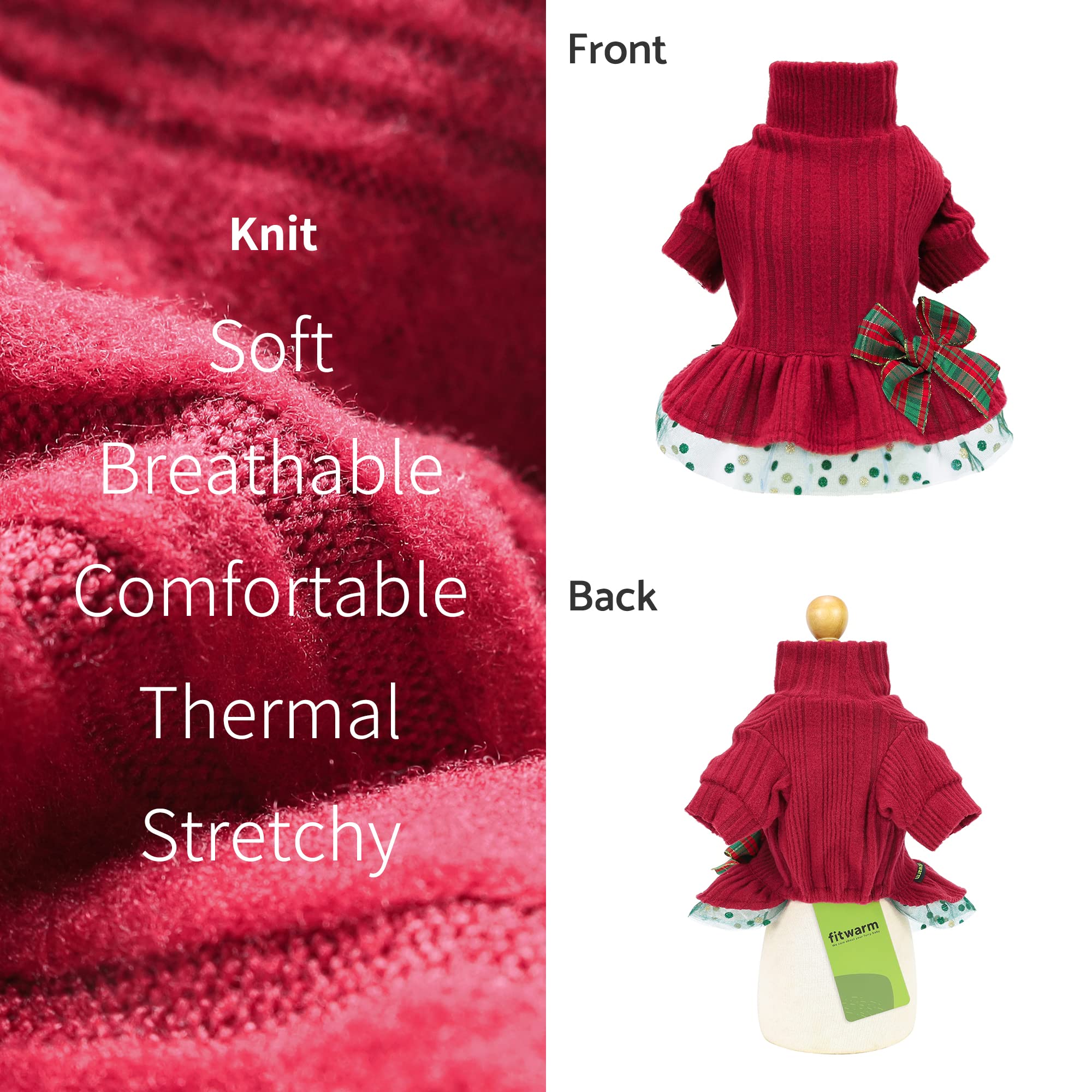 Fitwarm knit with tulle layer offers lightweight warmth and motion