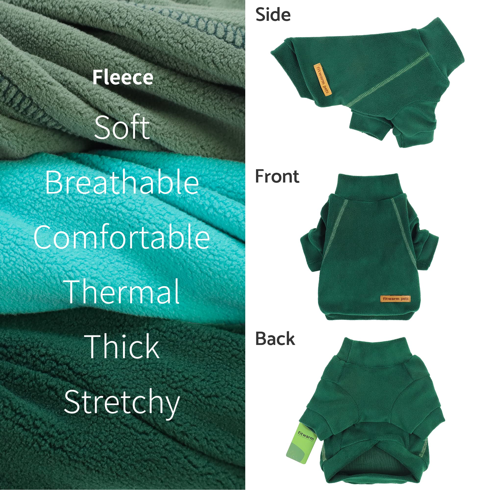 Fitwarm olive-green dog sweater adds subtle color to chilly outings.