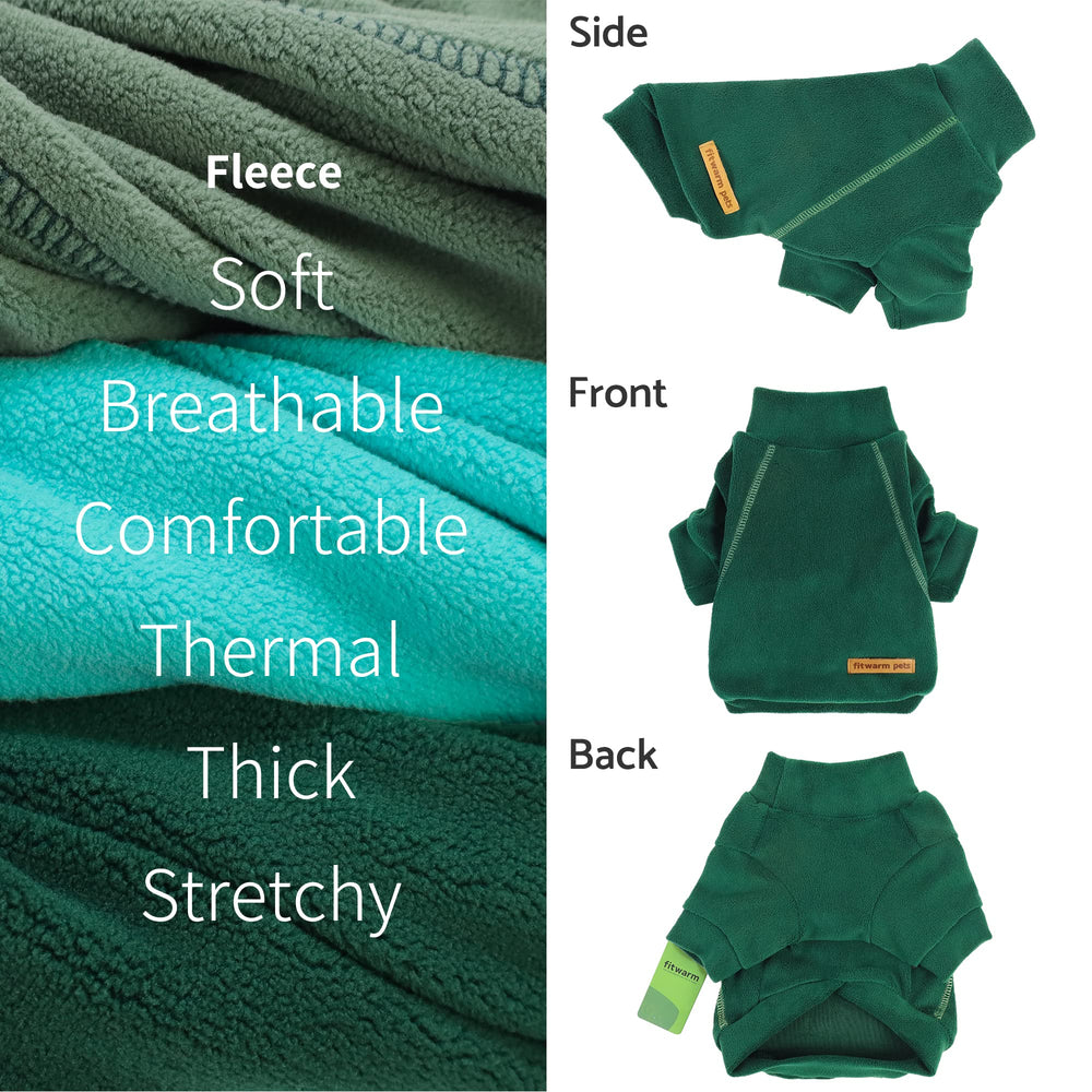 Fitwarm olive-green dog sweater adds subtle color to chilly outings.
