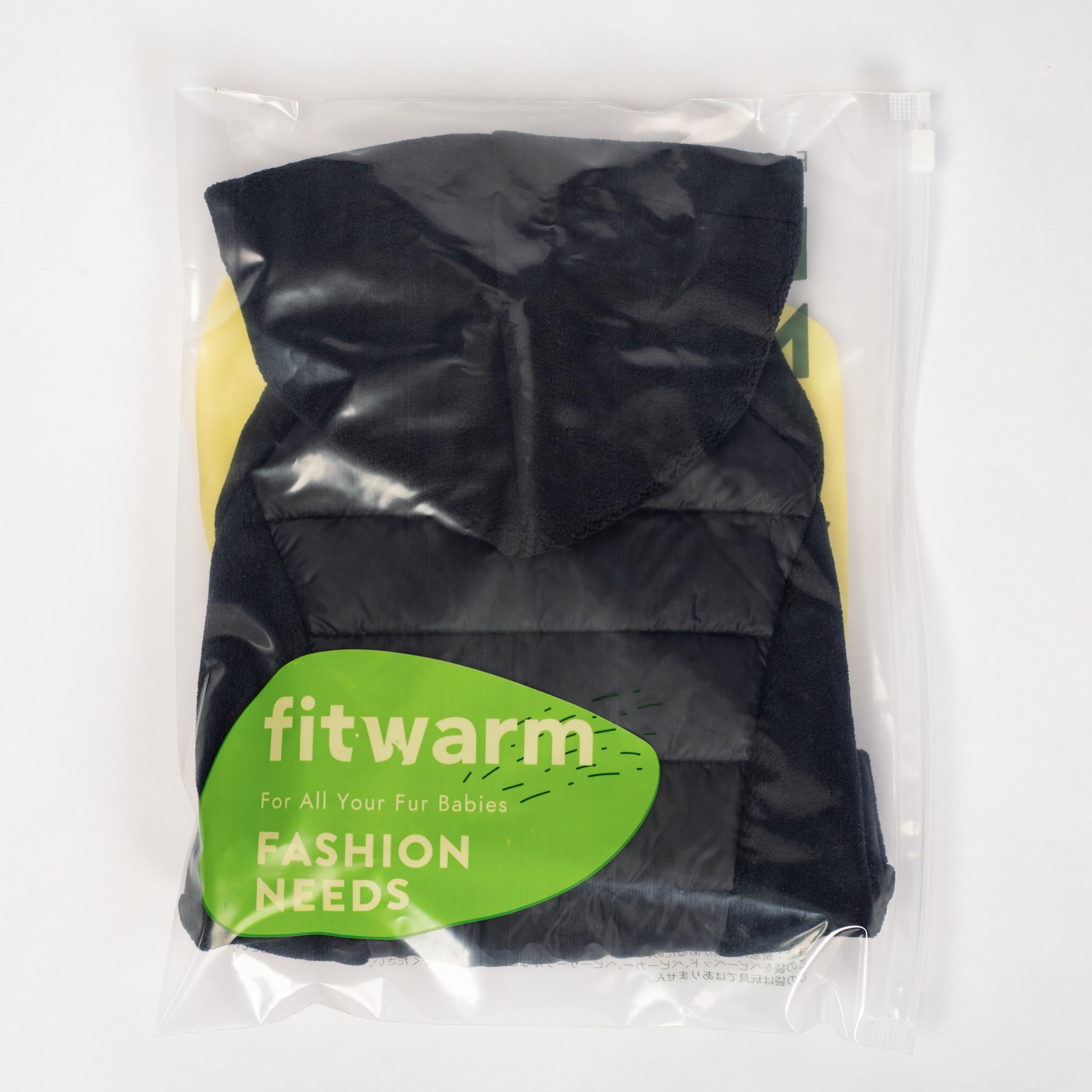 Fitwarm quilted fleece dog hoodie fabric blend, chinlon and spandex, offers lightweight warmth.