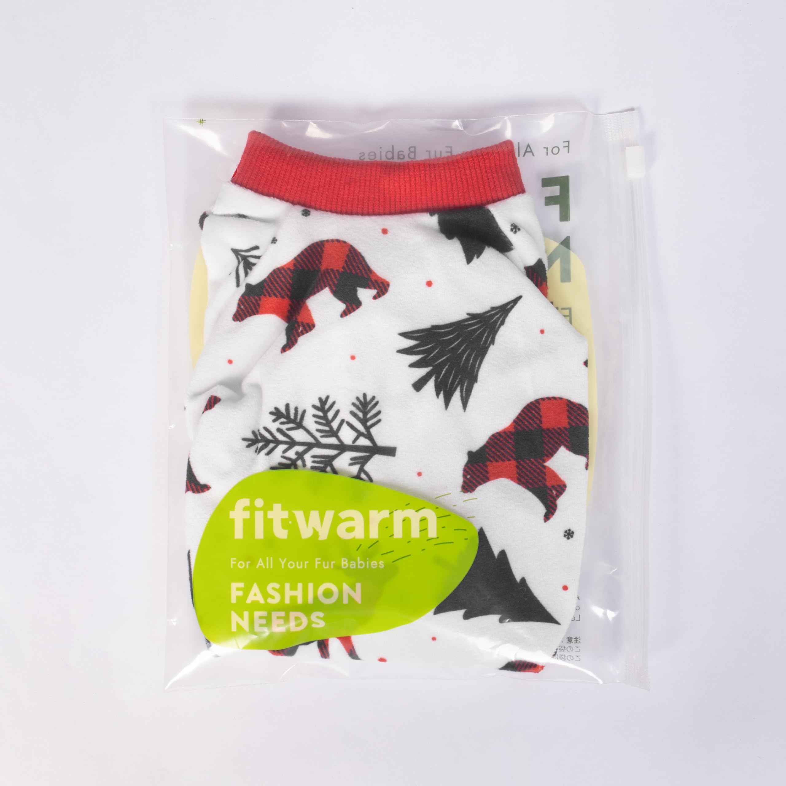 Fitwarm Reindeer Dog Pajamas color options black white red for Christmas outfits