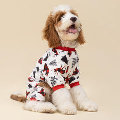 Fitwarm Reindeer Dog Pajamas side view showing full-body coverage