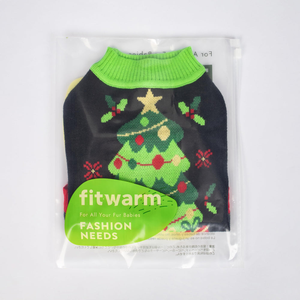 Fitwarm small dog sweater color variants image showcases sizes for Maltese and Pomeranian