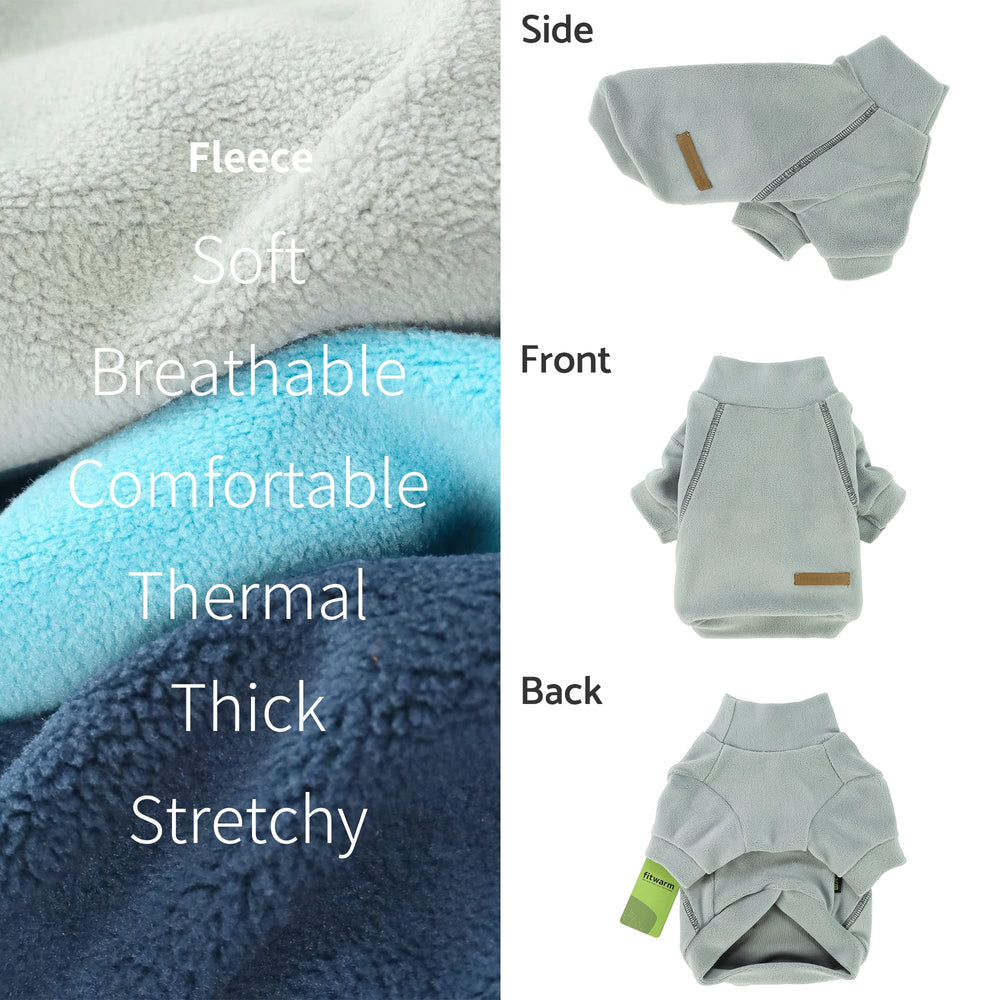 Fitwarm fleece sweater grey side view comfortable fit
