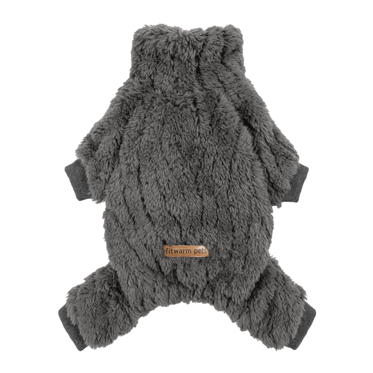 Fitwarm turtleneck fleece dog sweater front view on small dog for warmth