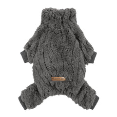 Fitwarm turtleneck fleece dog sweater front view on small dog for warmth