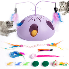 FITWOWFIT cat toy interactive track demonstrates ongoing enrichment and multi-cat play potential.