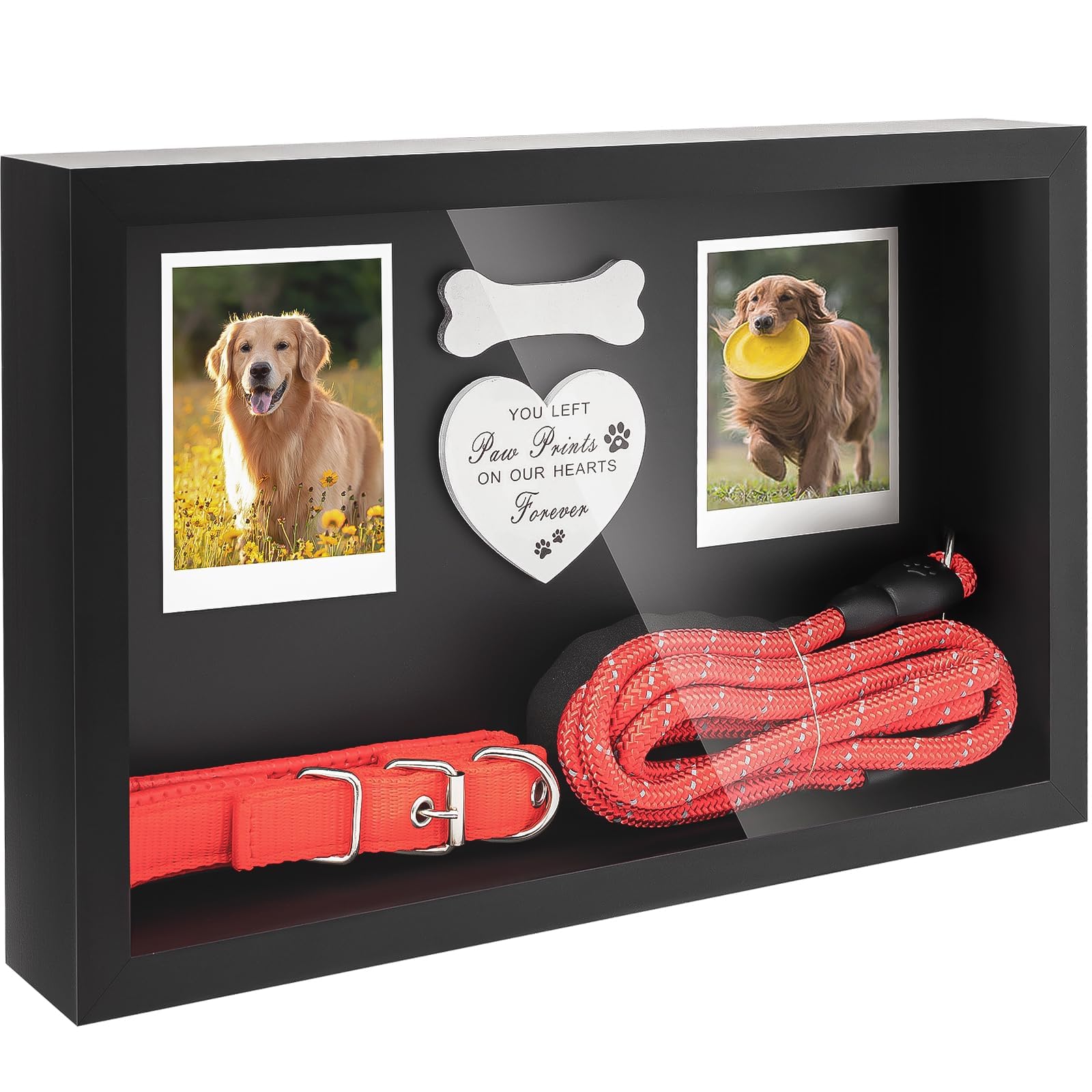 FITWOWFIT dog memorial frame front view showing memory display and depth