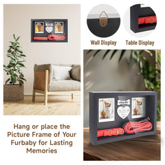 FITWOWFIT shadow box interior display with collar holder for keepsakes