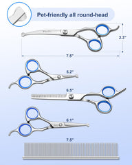 Fiurfiy 6-in-1 thinning scissor for gentle fur texture control.
