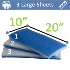 Five Star Aquatics filter floss pads 1–1.5 inch thickness for high flow.