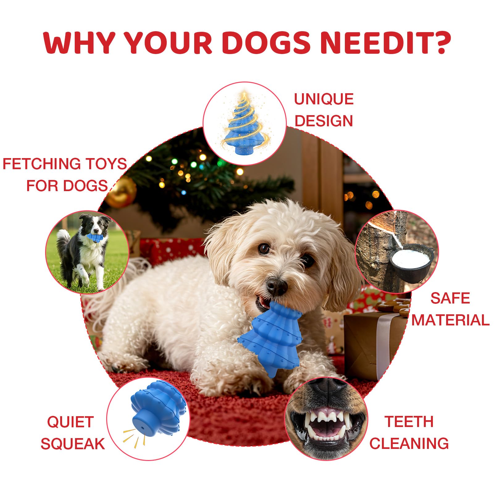 Fiveda dog chew toy with internal squeaker for engaging play and boredom reduction.