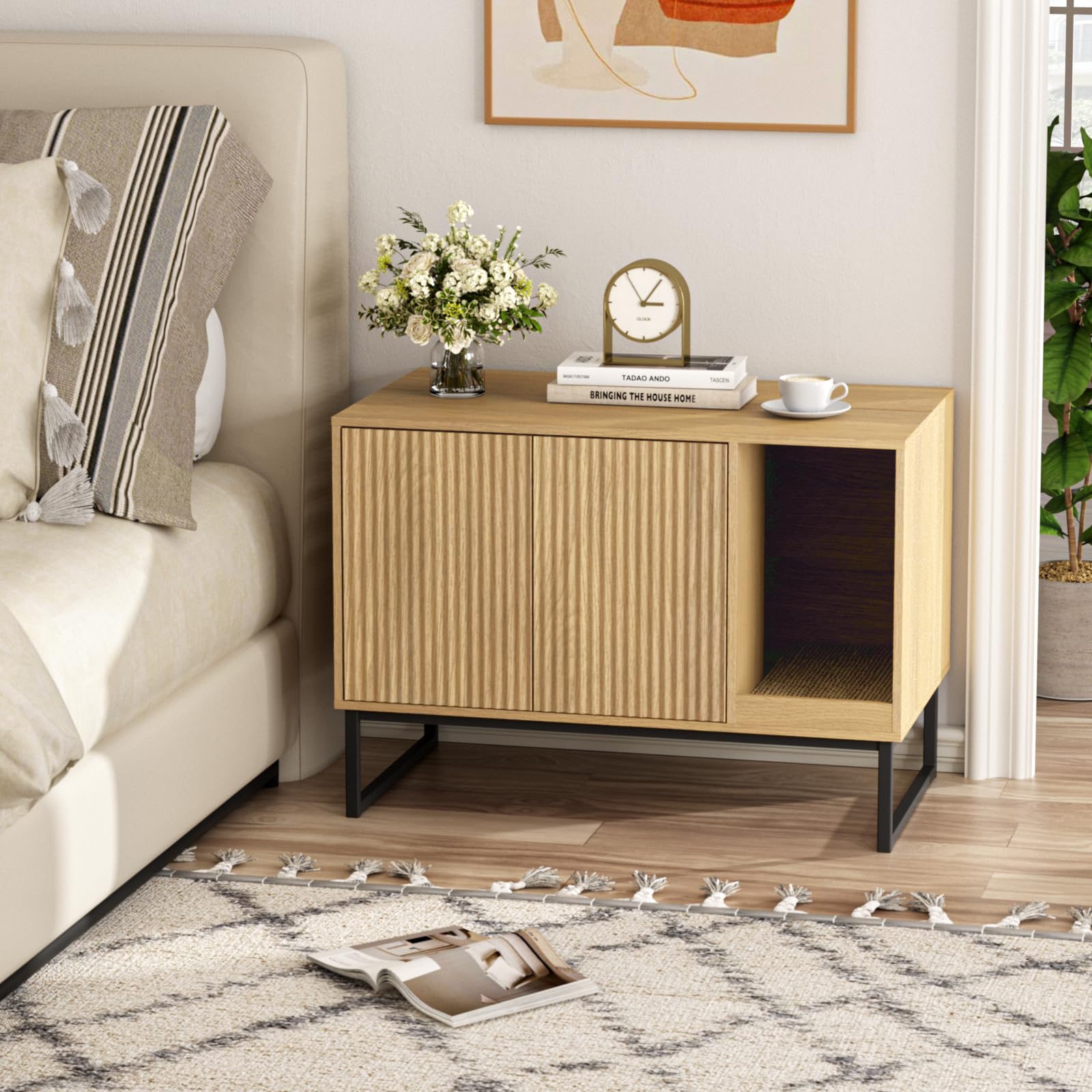 FiveWillowise sturdy U-shaped metal legs ensuring stable cat enclosure