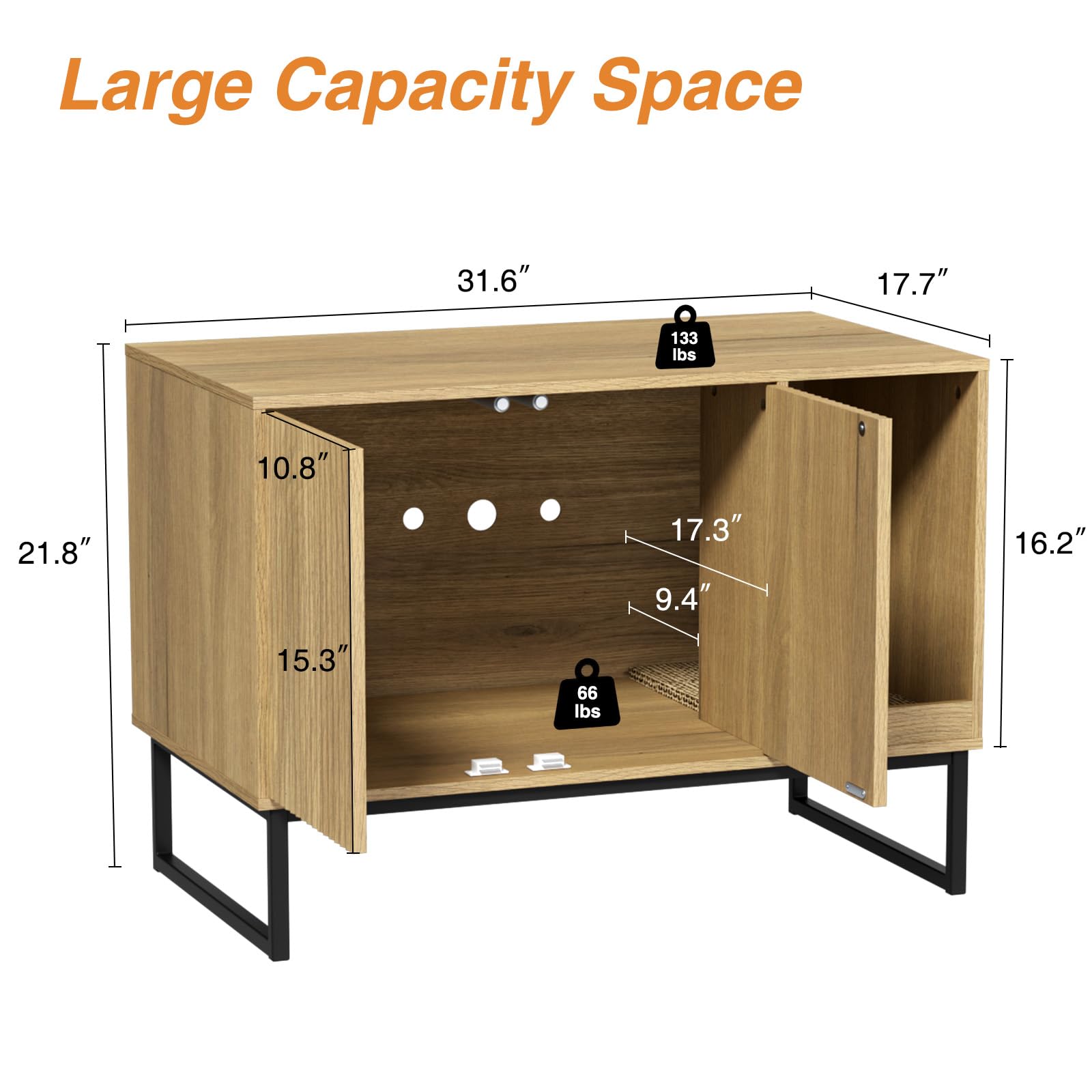 FiveWillowise enclosure displaying back ventilation holes for odor control