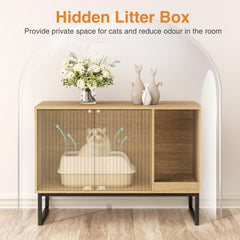 FiveWillowise hidden cat house showing scratching pad for claw maintenance