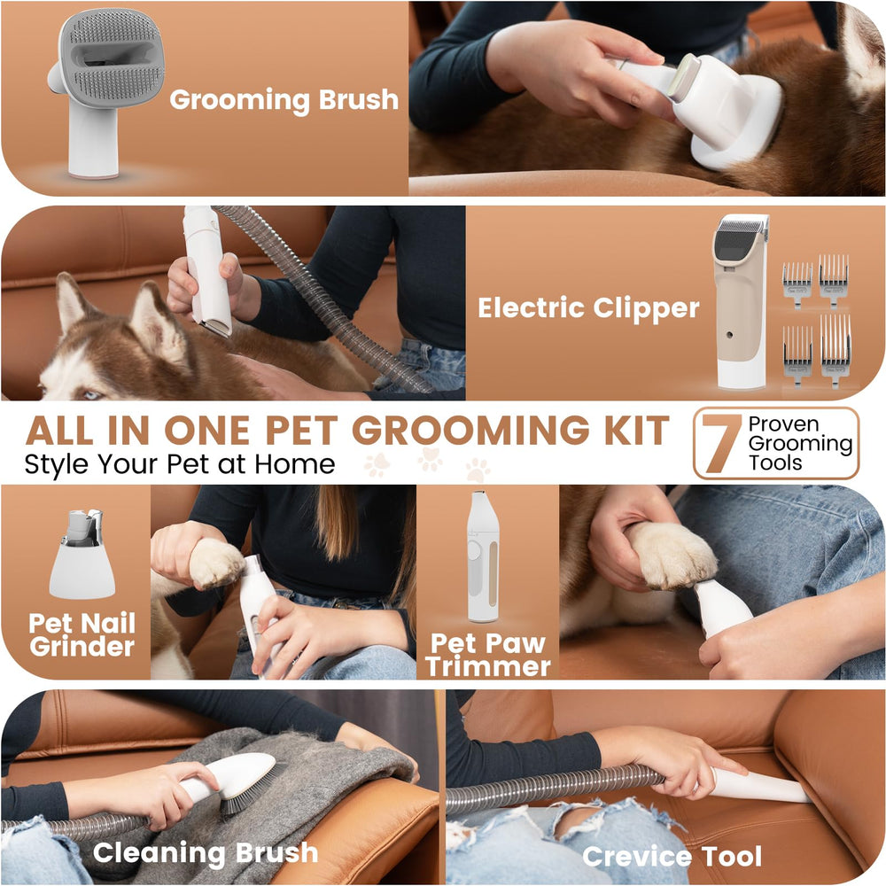 FIXR 7-in-1 pro pet grooming kit laid out for all-in-one care