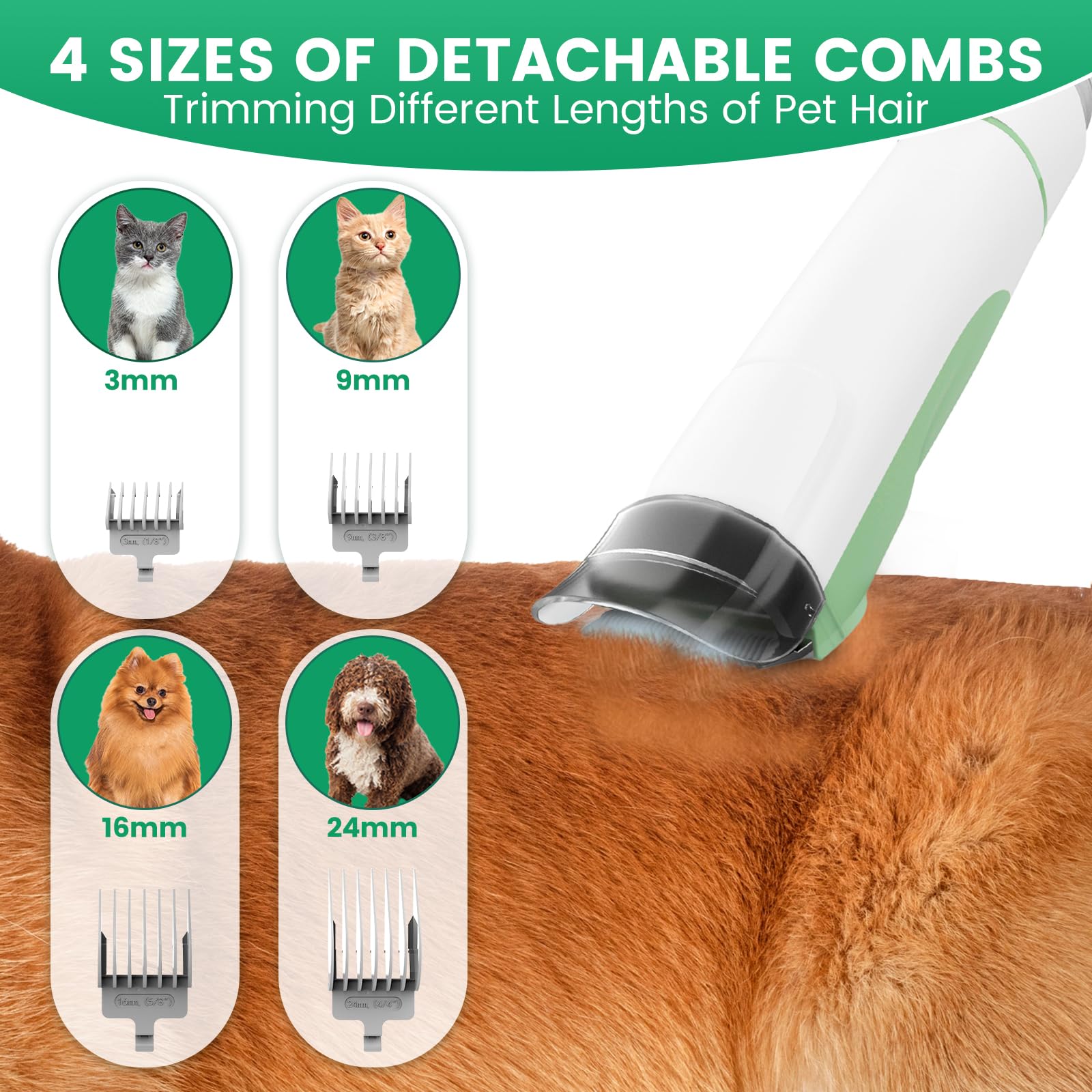 FIXR dog grooming vacuum grooming brush for sweeping loose hair from fabrics
