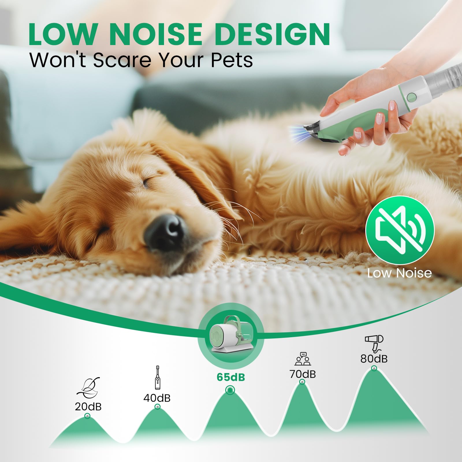 FIXR dog grooming vacuum nail grinder illustrating quick nail care during sessions