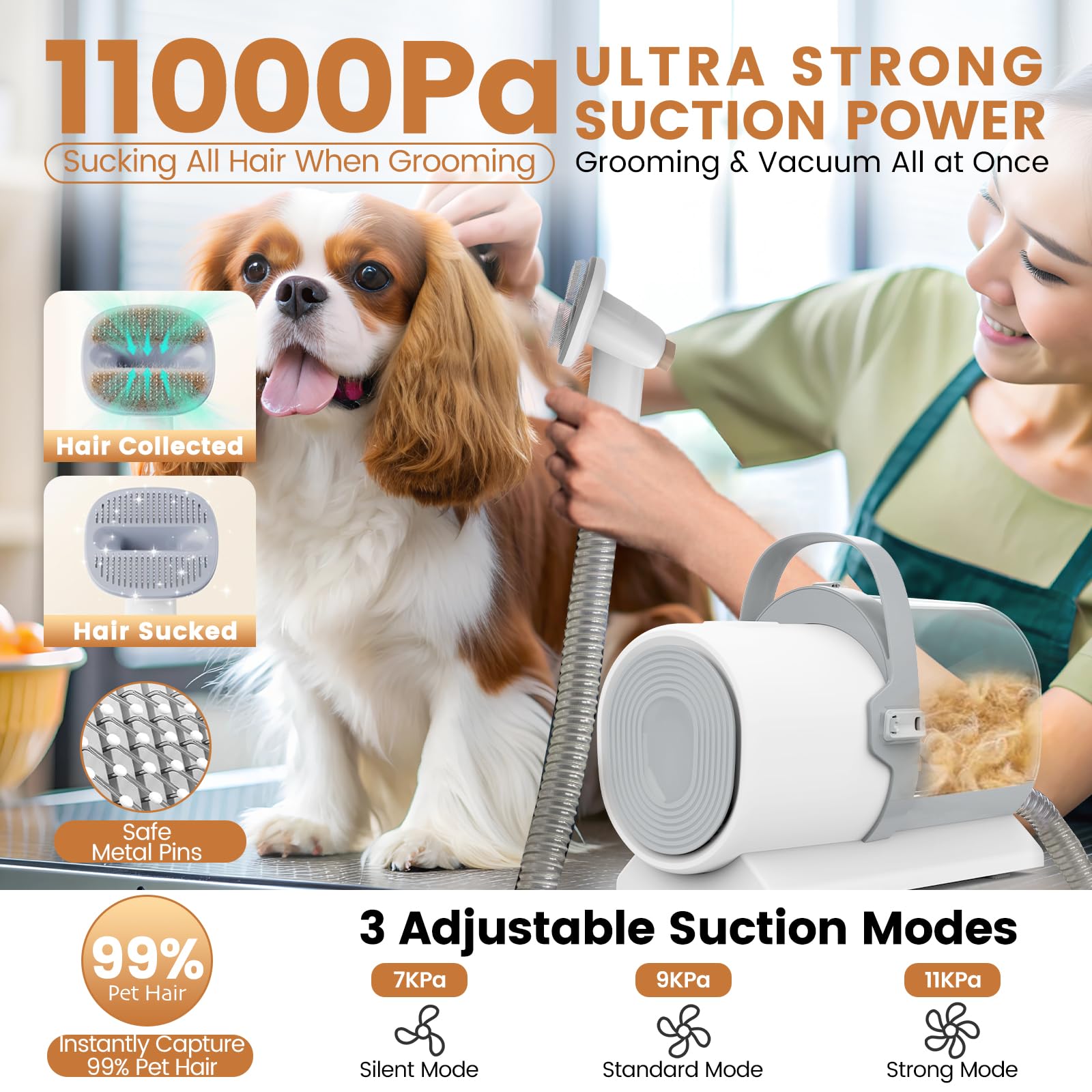 FIXR dust cup 2.5L offers large capacity for longer grooming sessions.