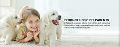 Fizzion Pet Stain Remover applied on carpet to lift odors