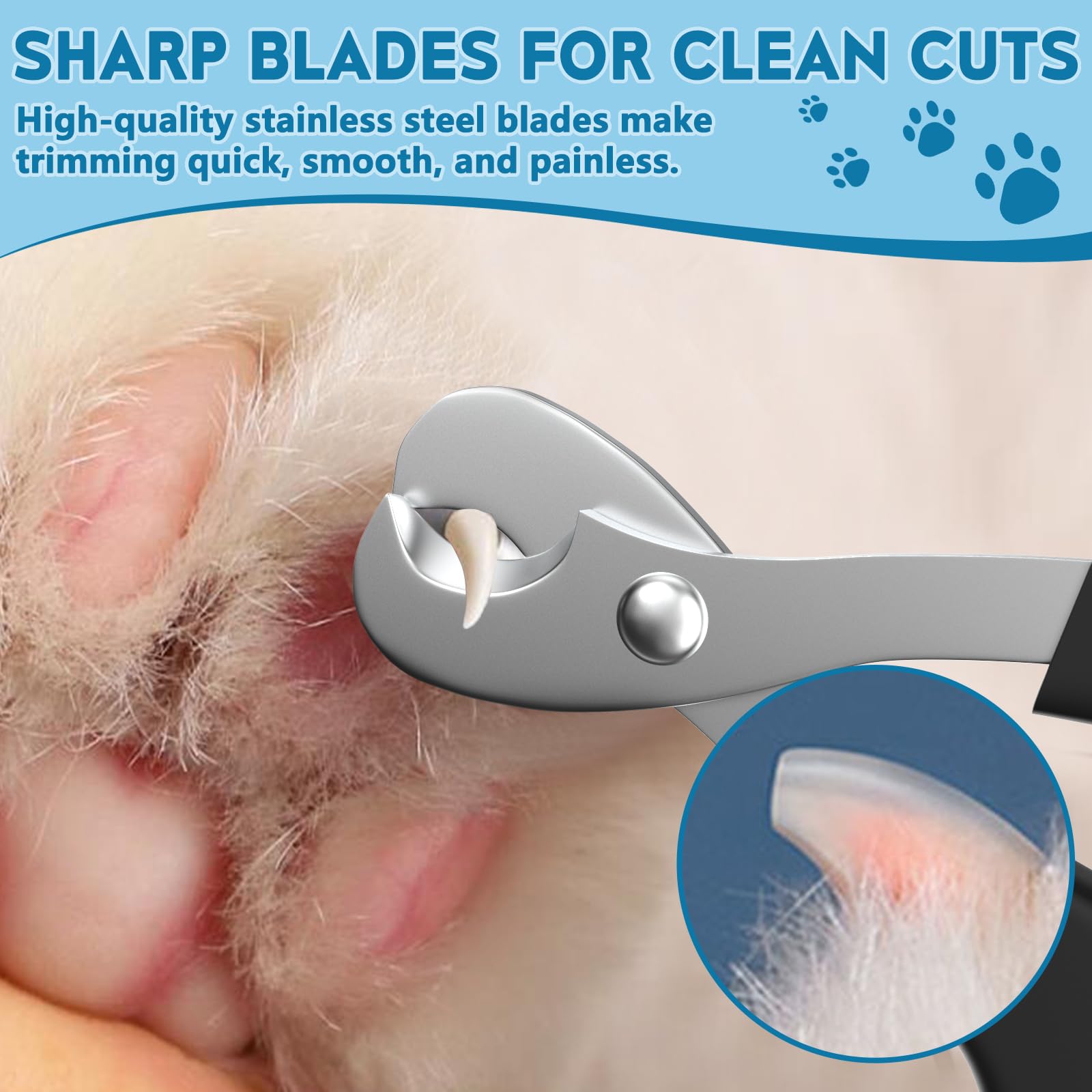 FJCTER cat nail clippers compact design tailored for small pets.