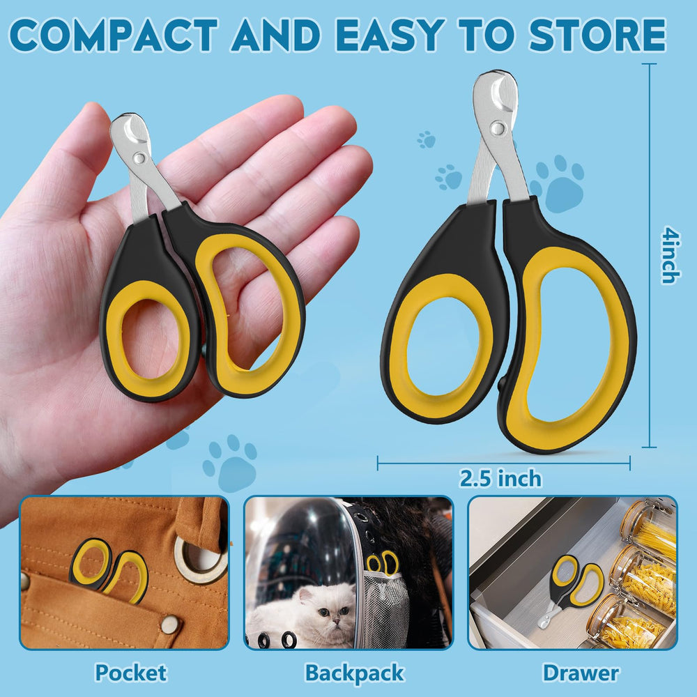 FJCTER cat nail clippers flat-tip blade for versatile trims.