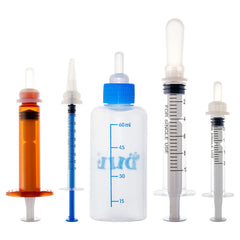 FJNATINH 60ml puppy kitten bottle showing gentle nursing option for newborn pets