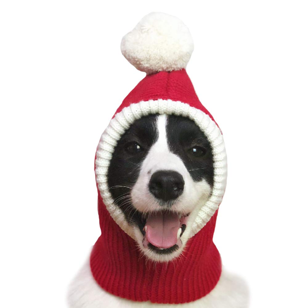 FLAdorepet Christmas dog hat front view adds festive warmth.