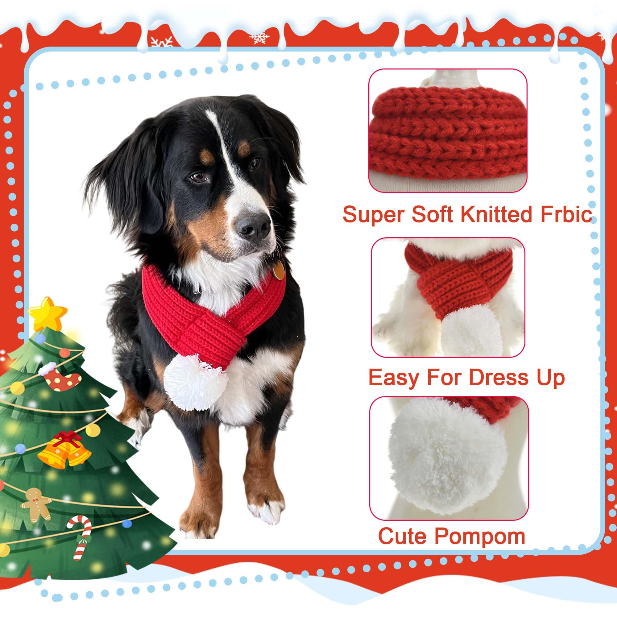 FLAdorepet Christmas Santa Scarf demonstrates machine washable convenience